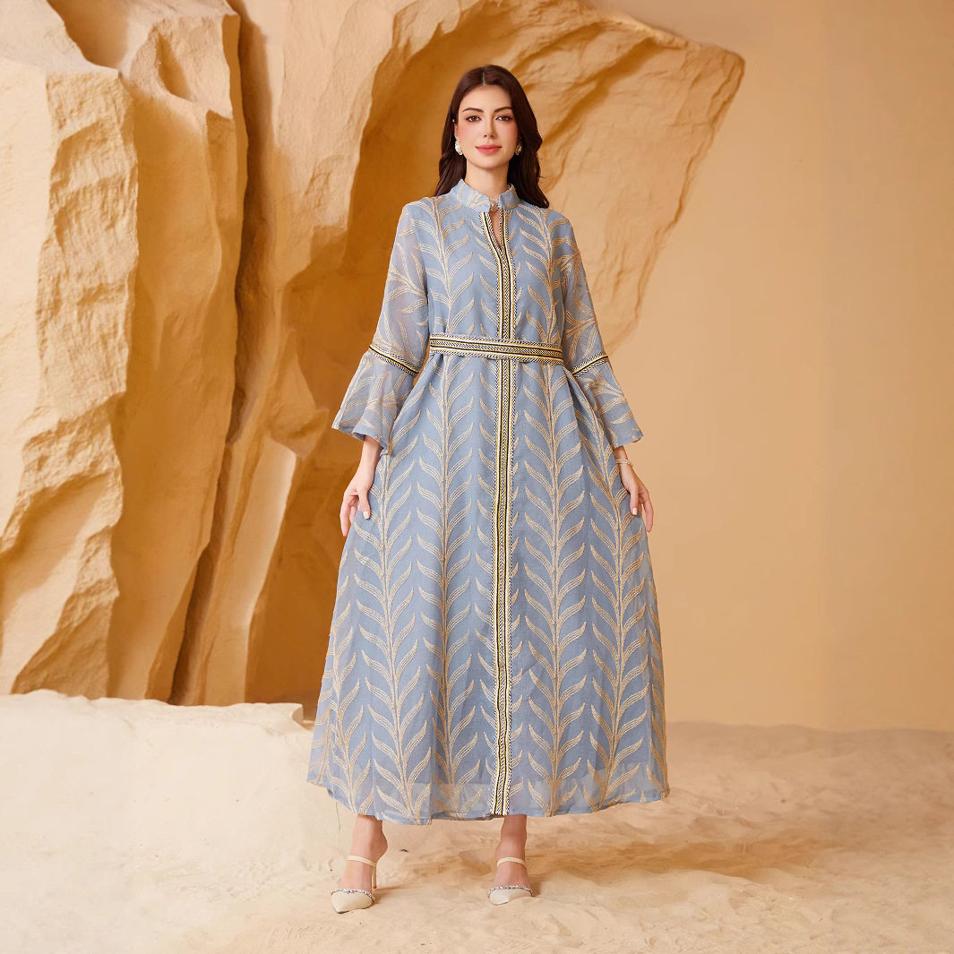 女长袍womens sequin dress loose robe ladies gown fringe bead