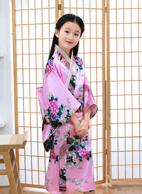 Children kimono女童演出拍照和服japanese yukata haori kimonos