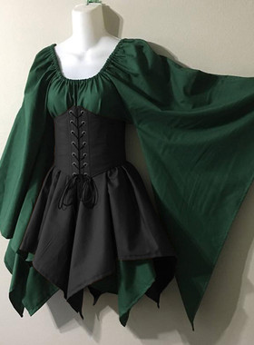 Party Dress欧美新款party欧美长袖女性文艺复兴时期中世纪万圣节