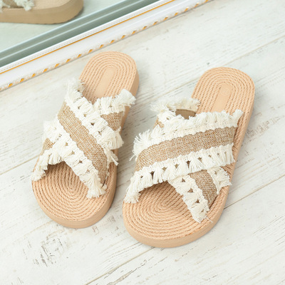 sandals women slippers slides flip flops新款女生交叉带凉拖鞋