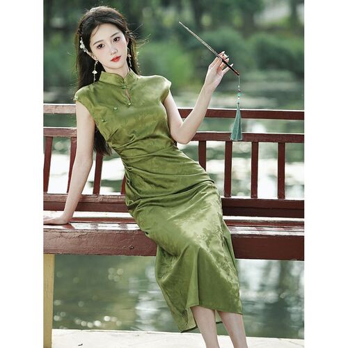 旗袍qipao cheongsam chinese traditional  dress chipao新中式