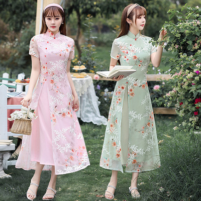 旗袍女Chinese Traditional Dress Cheongsam Women Chipao Qipao