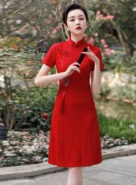 chinese traditional cheongsam dress chipao旗袍裙2026新品四色