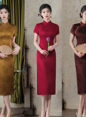 quality cheongsam chinese traditional qipao dress旗袍复古