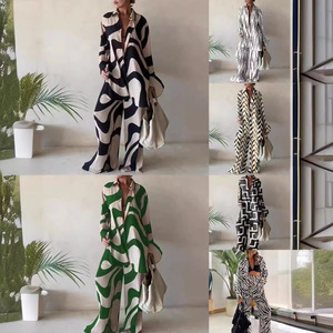 Ladies Fashion Sets Women Elegant Loose Wide Legs Trousers女
