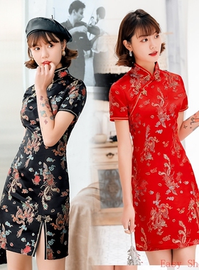 中华旗袍裙Cheongsam Chinese Qipao 2026新款夏季日常唐装旗袍女