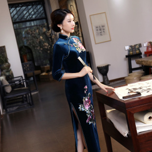 Style 优雅国风长旗袍Cheongsam Qipao Chinese Dress Party