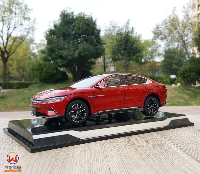 원래 BYD HAN 자동차 모델 BYD HAN EV 신에너지 1:18 합금 자동차 모델 컬렉션