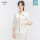 美容院气质医护制服套装 UNAME 高端美容师工作服女白色V领七分袖