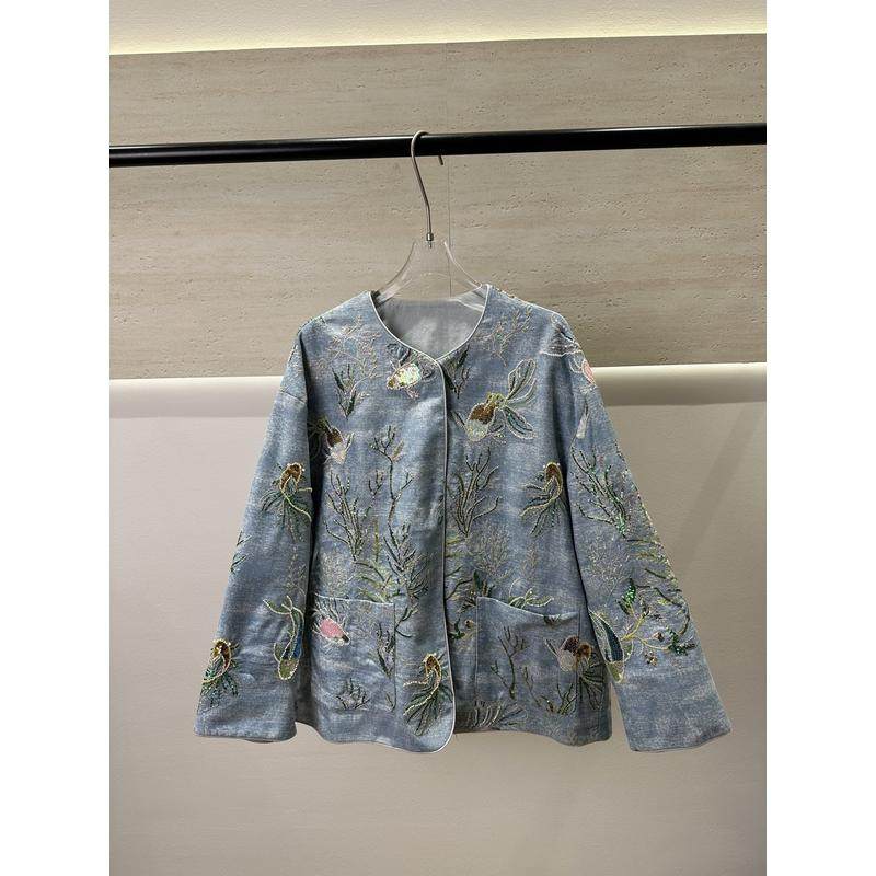 清冷氛围感重工钉珠刺绣精致外套,女装/女士精品,短外套,淘宝优惠券,粉丝福利购,淘宝优惠卷