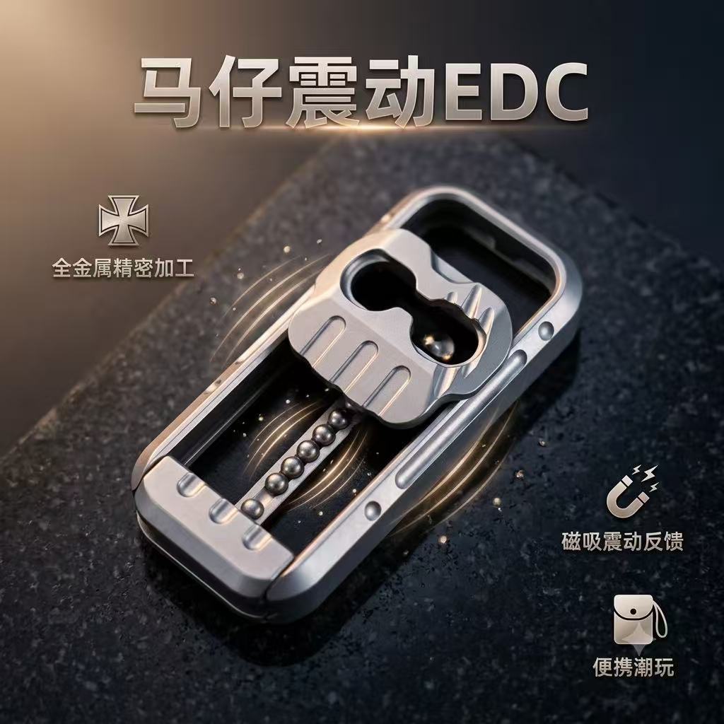不锈钢马仔磁力巴克球机械推牌edc解压玩具震荡手把件叮叮啪啪币图片