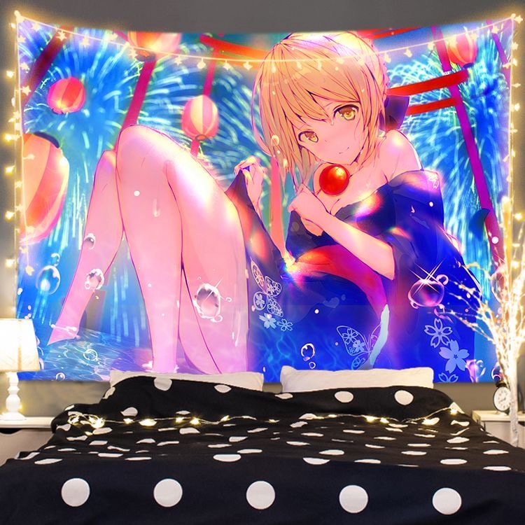 FGO阿尔托莉雅Alter宵暗之星周边同款挂布挂毯二次元背景布图定制