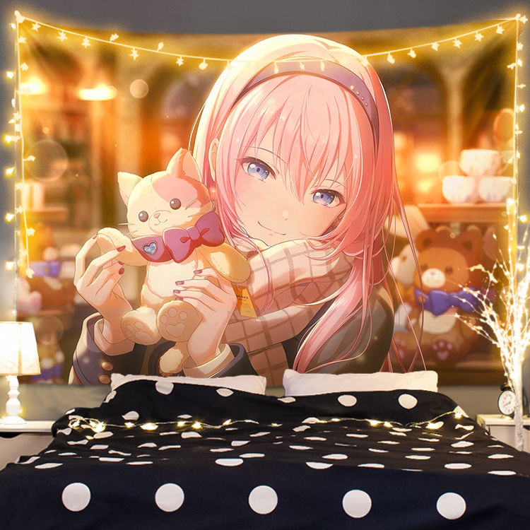 巡音流歌动漫挂毯二次房间客厅装饰挂布遮羞布学生宿舍背景布定制