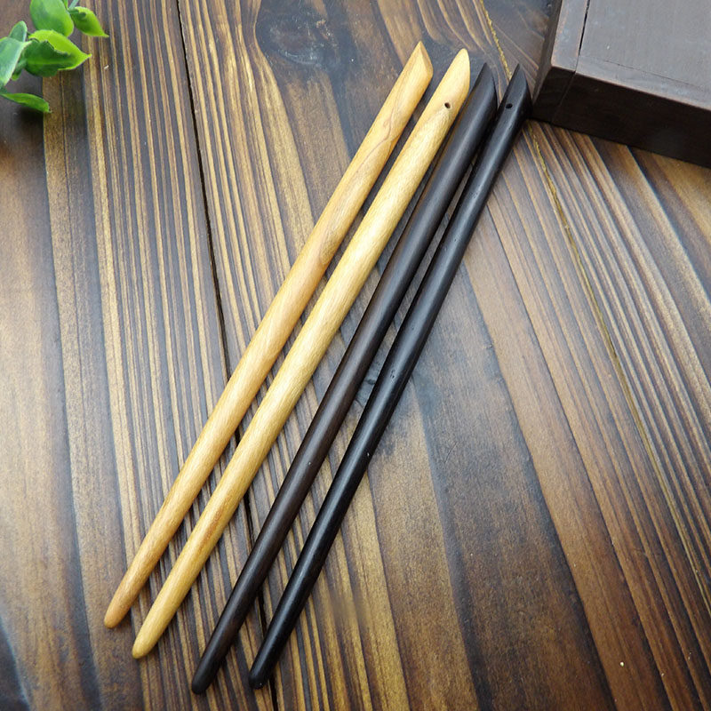 盘发簪子黑檀木桃木复古日常