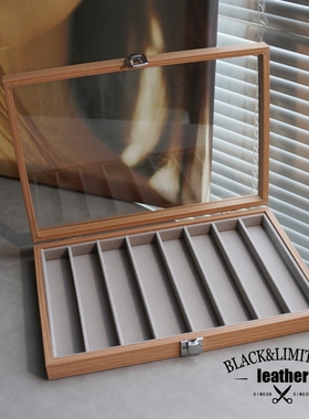 8位高档梨花木纹珍珠项链收纳盒 锁骨链项链饰品盒珍珠项链专用箱