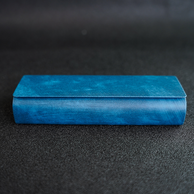 手工皮革眼镜盒男女学生便携