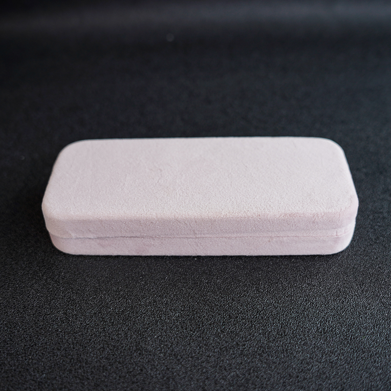 丝绒高级眼镜盒手感舒适便携时尚学生男女眼镜收纳盒植绒抗压防压