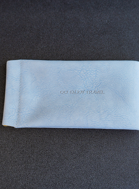 自动闭合眼镜袋便携小清新装太阳镜皮革手包男女通用眼镜套放包里