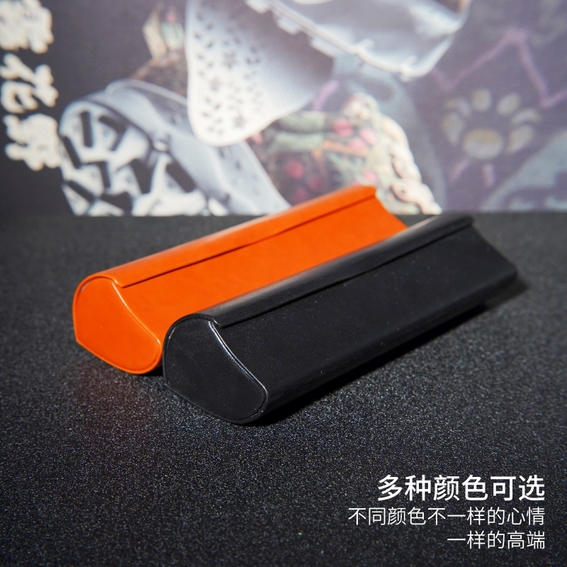 日系复古PU皮手工眼镜盒