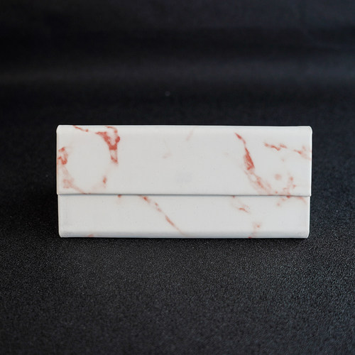 大理石纹眼镜盒三角折叠太阳镜盒高端大容量个性时尚太阳镜收纳盒