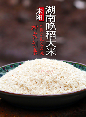湖南衡阳晚稻米本地农家大米稻无抛光米软大米香米煮粥特甜代购