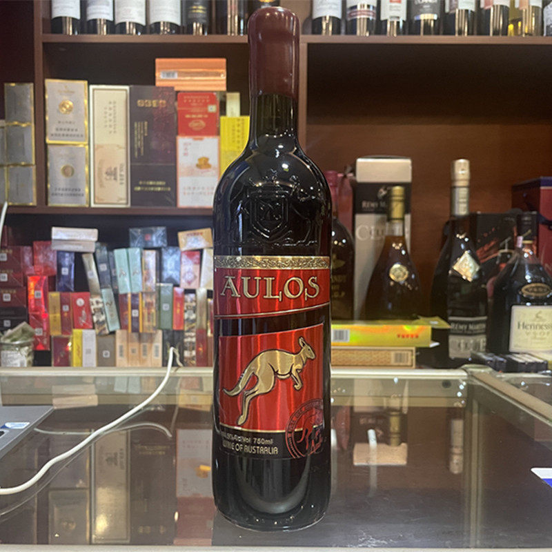 澳大利亚原装原瓶进口红酒14.5度澳洛斯红袋鼠干红葡萄酒750ML