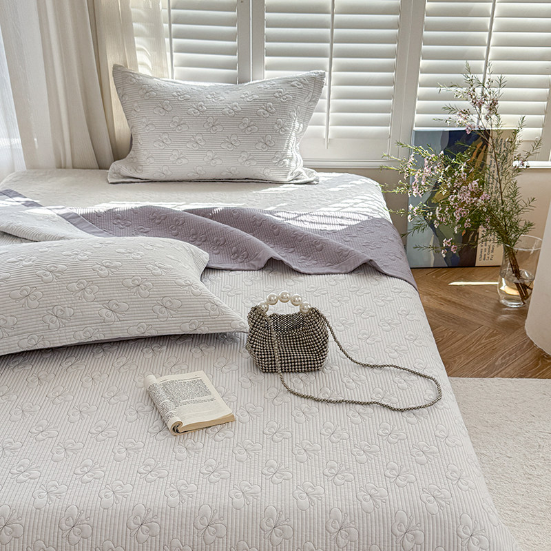 新款A类双面莱赛尔再生纤维天丝夹棉床盖三件套凉感机洗防滑床单,床上用品,床盖,淘宝优惠券,粉丝福利购,淘宝优惠卷