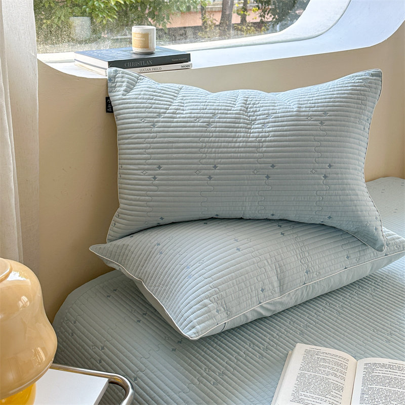 韩国40支绗缝纯棉水洗棉夹棉纯色枕芯枕套单人48*74通用枕不含芯,床上用品,枕套,淘宝优惠券,粉丝福利购,淘宝优惠卷