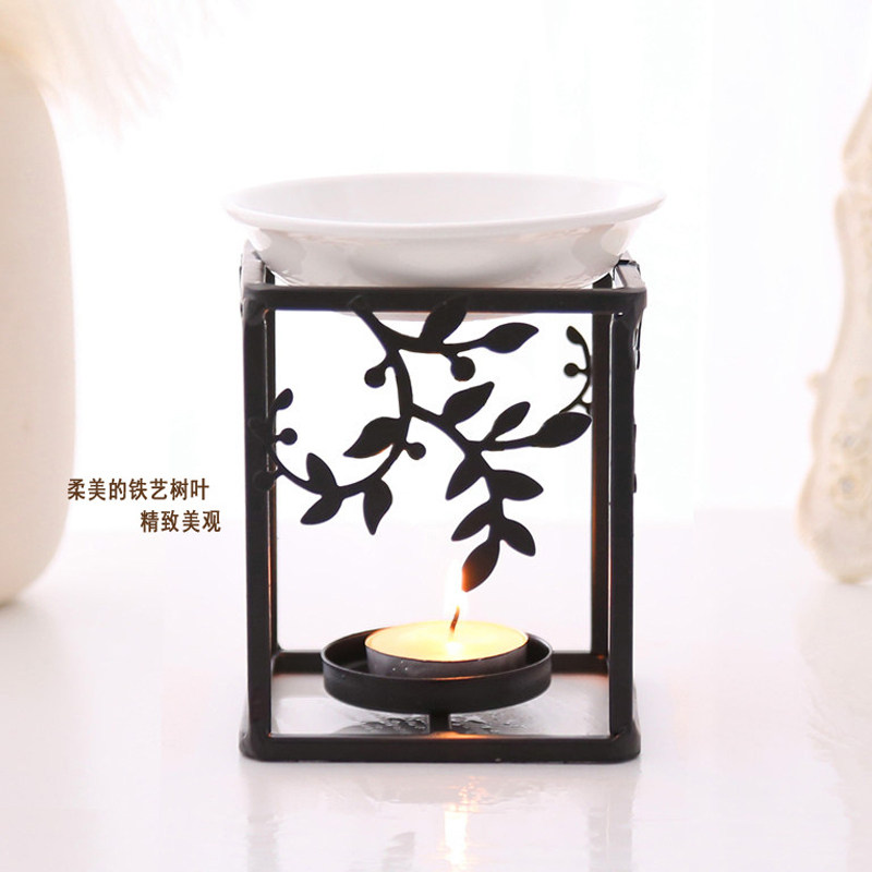 创意铁艺香薰炉室内蜡烛香薰灯复古家用香熏炉卧室精油灯炉