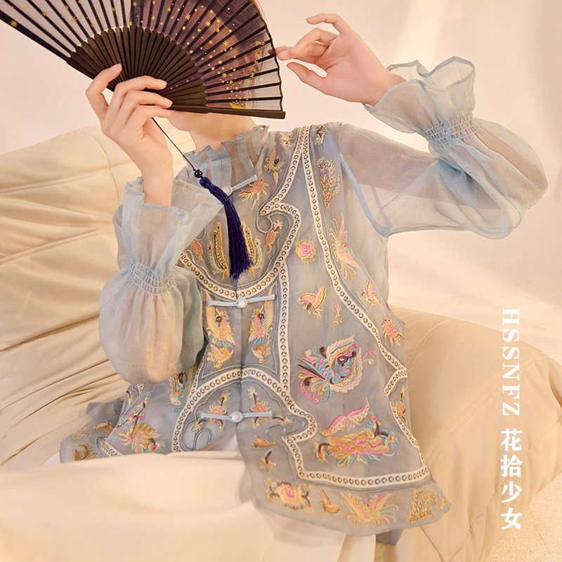 新中式真丝马甲2025新款