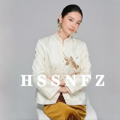 花拾新中式国风复古绣花外套