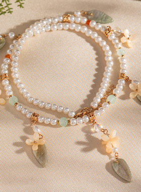 原创古风项链软璎珞明制坦领配饰汉服百搭仙气少女新中式锁骨链