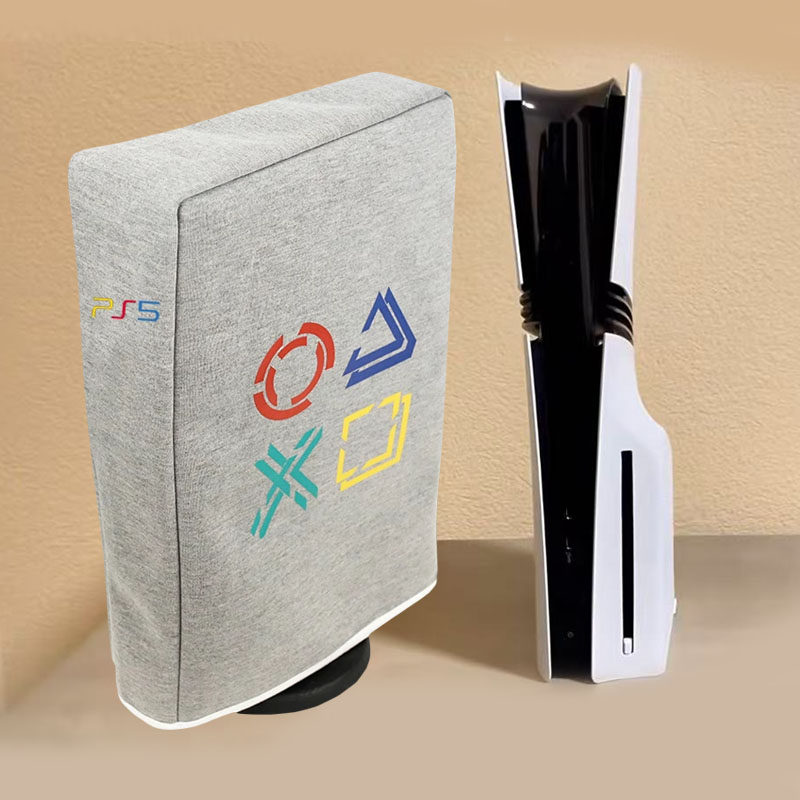 适用索尼新款PS5 Pro游戏主机防尘罩竖放加绒保护套加装光驱可用