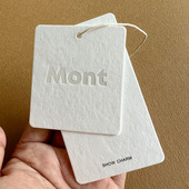 春秋冬款 吊牌定做 白色棉纸艺术挂牌定制 童装 卡片印刷 女装