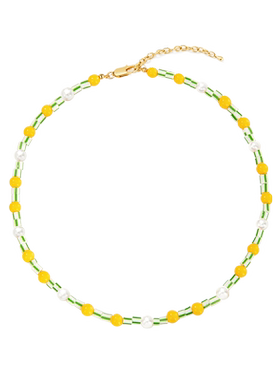 Dream＆Radio度假风彩色串珠巴洛克淡水珍珠项链女设计感夏日配饰