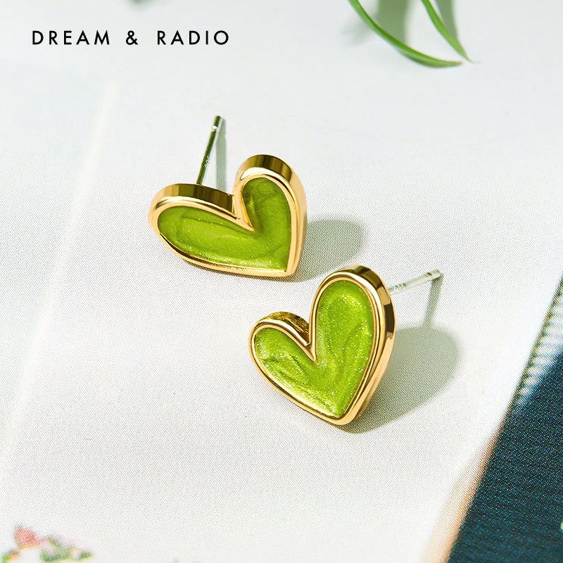 DreamRadio小清新绿色耳钉