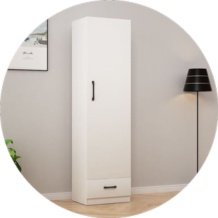 单门衣柜40/45/50/55简易经济型小户型夹缝窄小储物柜宿舍 挂木橱