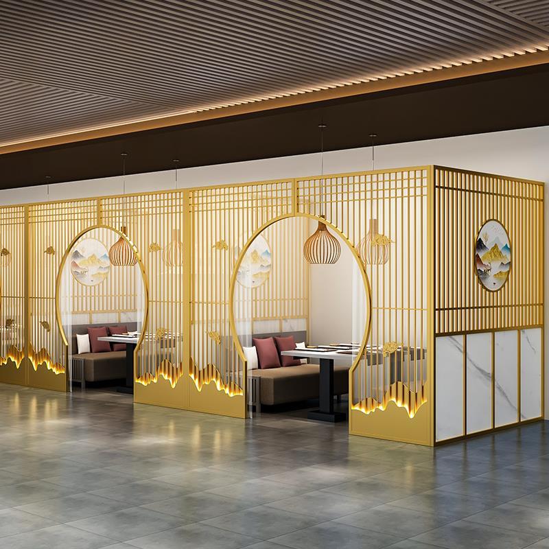 餐厅包厢商用隔断火锅饭店卡座屏风餐饮店茶楼烧烤店包间围栏定制