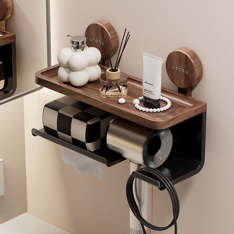 吸盘洗漱牙刷置物架打孔吹风机厕所支架壁挂式卫生间收纳浴室架子