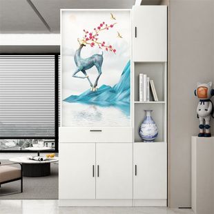 入门客厅玄关隔断柜简约现代双面储物鞋柜一体正对大门玄关柜隔断