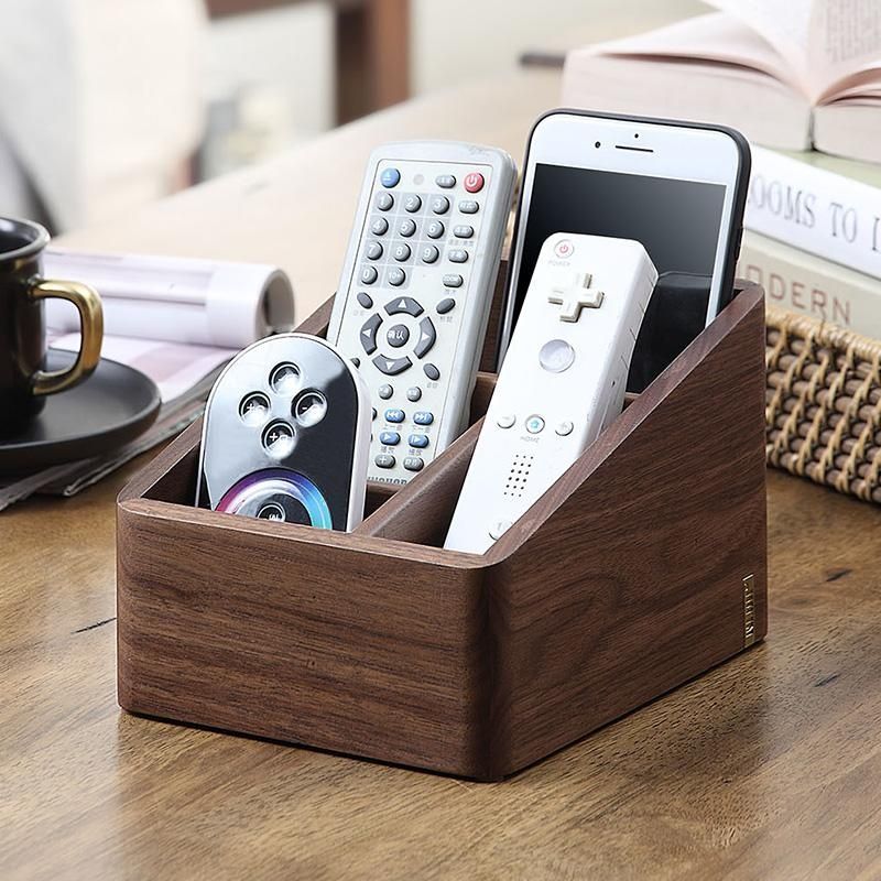 黑胡桃木 梳妆台 化妆品收纳盒 桌面 客厅茶几 文具置物架