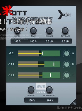 三段上下压缩并行激励器 Xfer Records OTT 创意音色神器