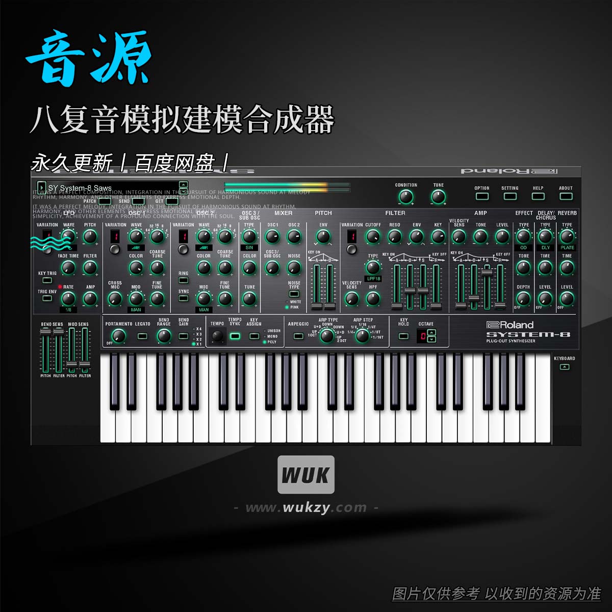 罗兰八复音模拟建模合成器音源