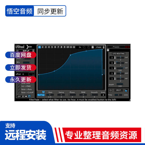 多段可画线LFO侧链插件效果器