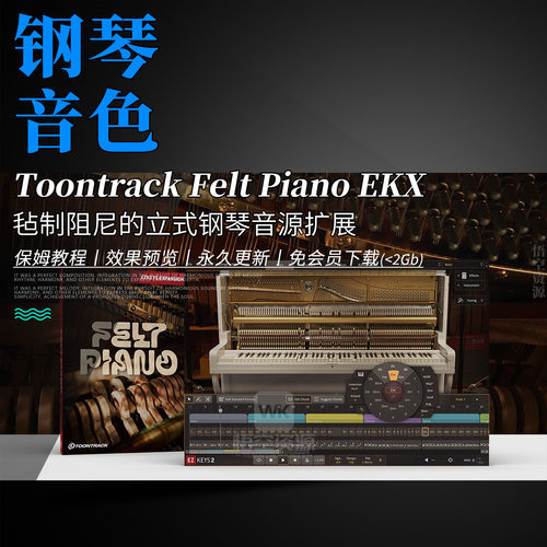 毡制阻尼的立式钢琴音源扩展