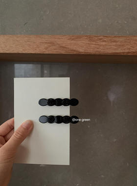 ONEGREEN 韩风小众设计醋酸玫瑰花拼接高级感边夹 鸭嘴夹刘海发饰