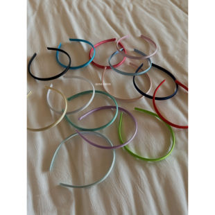 简约百搭刘海小众发饰 纯色彩色包布1CM细发箍 ONEGREEN 6.23NEW