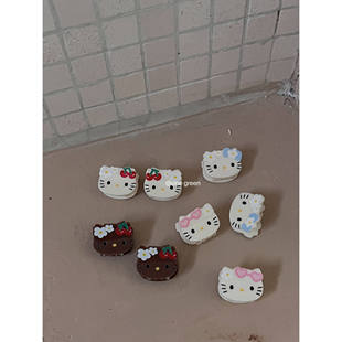 ONEGREEN可爱迷你童趣双面kt猫小抓夹卡通少女简约百搭前额碎发夹