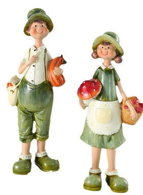 卡通可爱小孩创意树脂摆件家居客厅玄关装饰工艺品儿童房礼品