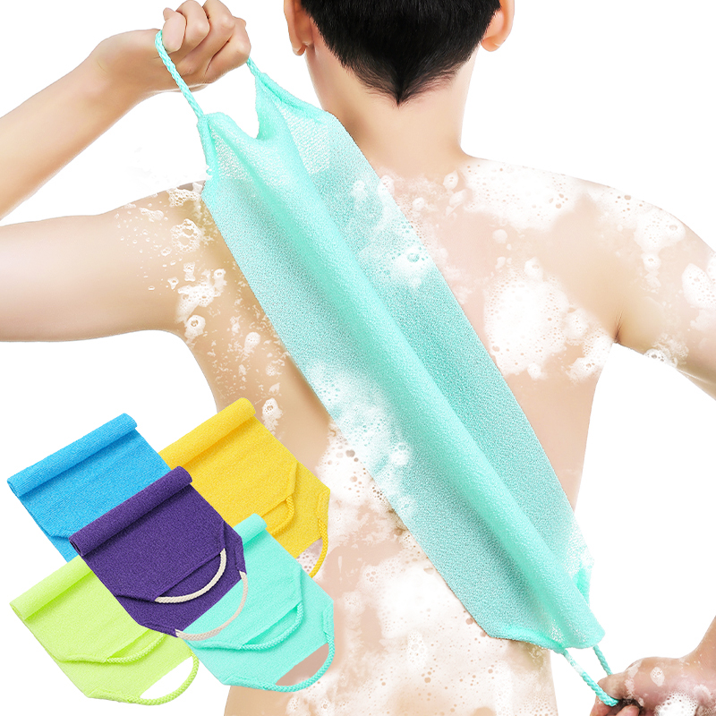 拉绳搓澡巾抽绳尼龙洗澡搓澡刷背神器女士专用家用强力擦后背搓泥